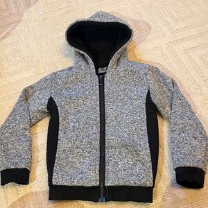 Cozy Gray and Black Kids Hoodie